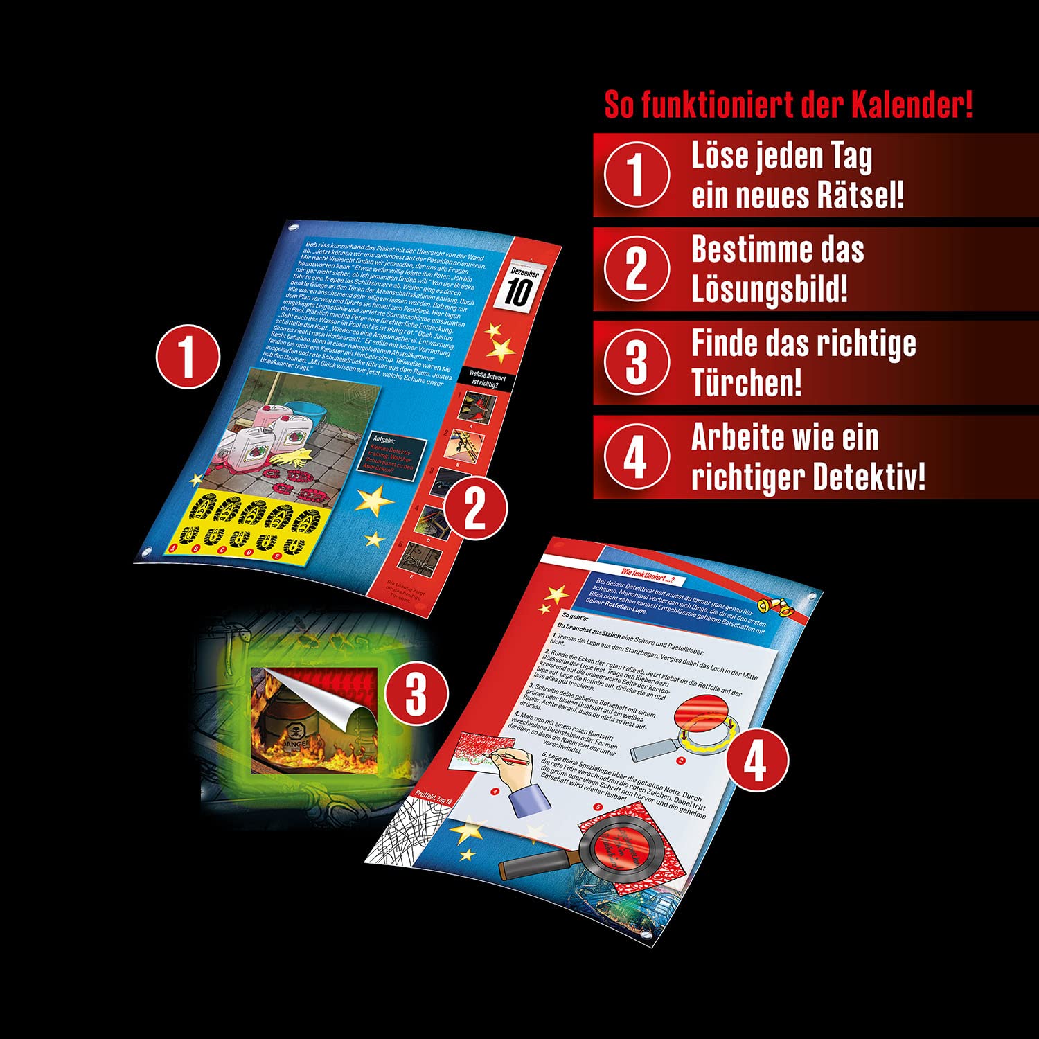 Kosmos 632441 Advent Calendar, Solve the 24 Exciting Puzzles in the Creepy Shipwreck, Toy and Puzzle Advent Calendar 2022 for De